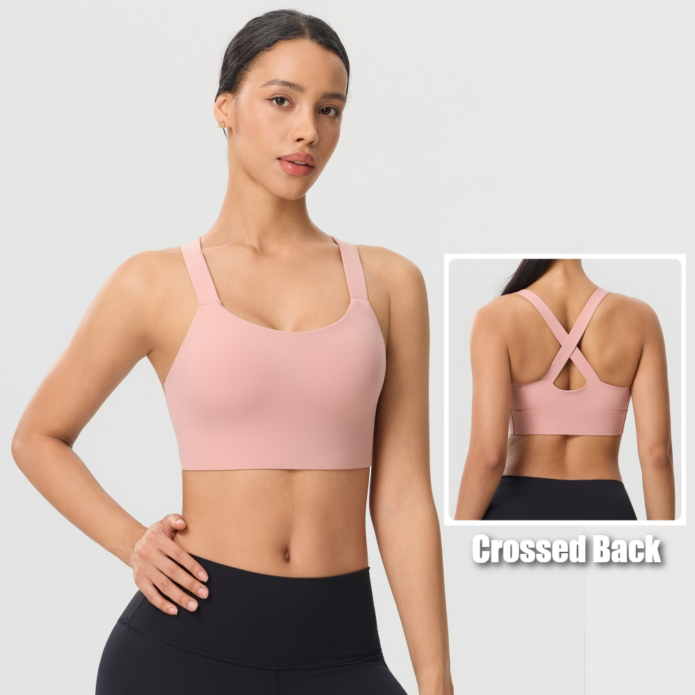 Pilates Yoga One - Reggiseno sportivo a tinta unita con